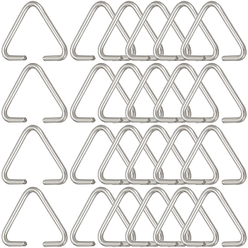 304 Stainless Steel Triangle Rings, Buckle Clasps, Fit for Top Drilled Beads, Webbing, Strapping Bags, Stainless Steel Color, 10~11x12~13x1mm, 600pcs