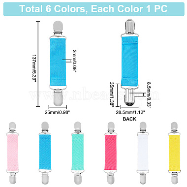 AHADEMAKER 6Pcs 6 Colors Polyester Strap Sheet Holders(AJEW-GA0004-74)-2