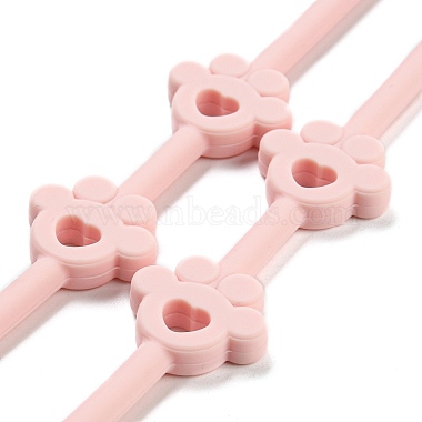 2 in 1 Silicone Baby Pacifier Holder Chains(AJEW-G050-02C)-2
