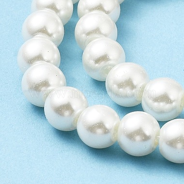10 Strands Baking Painted Pearlized Glass Pearl Round Bead Strands(HY-SZ0001-02B-03)-4