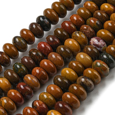 Rondelle Petrified Wood Beads