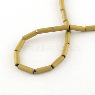 Tube Electroplate Non-magnetic Synthetic Hematite Bead Strands(G-S203-22F)-2