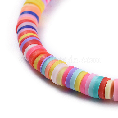 Handmade Polymer Clay Heishi Beads Braided Bracelets(BJEW-JB04427-02)-3