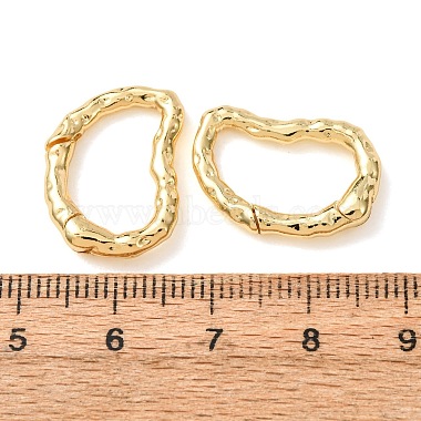Hammered Brass Spring Gate Rings(KK-CBA90BB-04G)-3