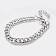 Men's 304 Stainless Steel Curb Chain Bracelets(STAS-I075-49A)-1