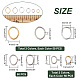 Elite 300Pcs 6 Styles Brass & Stainless Steel Jump Rings(FIND-PH0007-16)-2