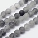 Frosted Natural Cloudy Quartz Round Beads Strands(X-G-F255-02-8mm)-1