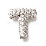 Rack Plating, Brass Pendants, Cadmium Free & Lead Free, Letter A~Z Charms, Letter T, 21x19.5x6.5mm, Hole: 2.5x3mm(KK-I722-02P-T)