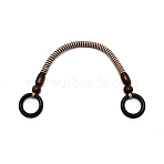 Bag Handles, with Wood Beads and Rings, Cotton and Linen Cord, for Bag Handles Replacement Accessories, Coconut Brown, 17x29x1.9cm, Hole: 39mm(WOOD-WH0111-19)