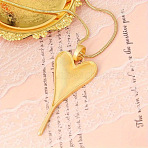 Bohemian Style Heart Alloy Pendant Necklaces for Women, Golden, 15.75~19.69 inch(40~50cm)(FS-WG80BF4-02)