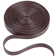 Flat Imitation Leather Cord, Garment Accessories, Coconut Brown, 10x1mm, about 5.47 Yards(5m)/Bundle(LC-WH0006-02D-02)
