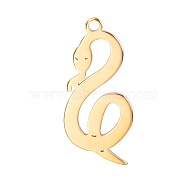 Stainless Steel Pendants, Snake Charms, Golden, 28x14mm(FIND-PW0003-11G)