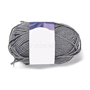 Milk Cotton Knitting Acrylic Fiber Yarn, 5-Ply Crochet Yarn, Punch Needle Yarn, Gray, 2mm(YCOR-NH0001-02C)