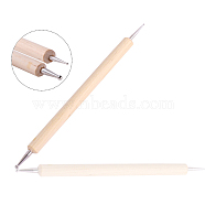 Double Head Nail Art Dotting Tools, UV Gel Nail Brush Pens, Painting Drawing Line Brushes, Old Lace, 13cm(MRMJ-P001-11)