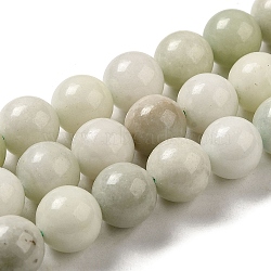 Natural Jade Beads Strands, Round, 10~10.5mm, Hole: 1.2mm, about 37pcs/strand, 15.16''(38.5cm)(G-H298-A16-04)