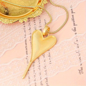 Bohemian Style Heart Alloy Pendant Necklaces for Women, Golden, 15.75~19.69 inch(40~50cm)