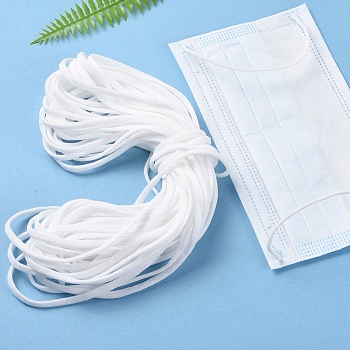 1/8 inch Flat Nylon Elastic Hollow Band for Face Mouth Cover Ear Loop, Mouth Cover Elastic Cord, for DIY Sewing Crafts, Disposable Mouth Cover Material, White, 1/8 inch, 4mm, about 2300m/5000g(7545feet/5000g)