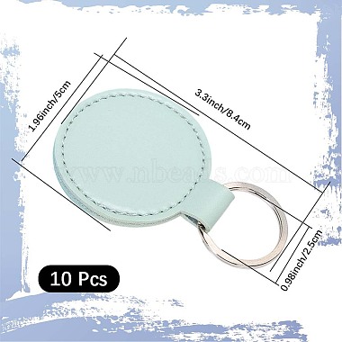 CutHollow 10Pcs PU Leather Keychain(KEYC-CL0001-09A)-2