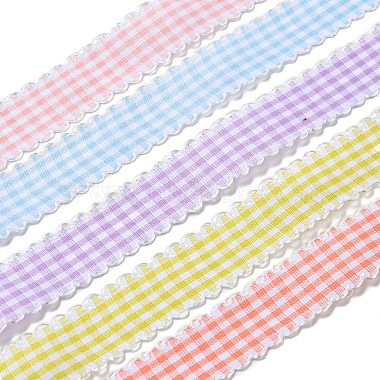 25 Yards 5 Colors Polycotton(Polyester Cotton) Ribbon(OCOR-TAC0030-02B)-2
