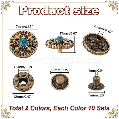 24 Sets 4 Colors Alloy Snap Button(FIND-GA0003-66)-2