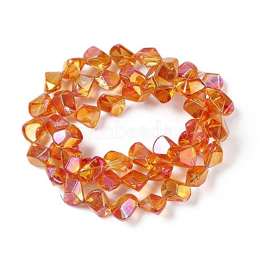 Full Rainbow Plated Electroplate Glass Beads(EGLA-Q066-FR04)-2