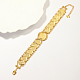 Elegant Brass Hollow Carved Golded Middle Eastern Coin Ladies Link Chain Bracelets for Women(PG3395)-4