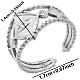 Geometric Eye Design Stainless Steel Cuff Ring for Unisex(TA8948-1)-1
