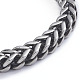 304 de acero inoxidable pulseras de cadena de trigo(BJEW-L673-004-AS)-2