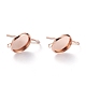 304 Stainless Steel Earring Settings(STAS-O141-01RG)-2