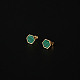 Natural Malachite Hexagon Stud Earrings(HM7952)-1