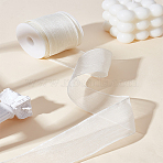 10 Yards Polyester Organza Ribbons, Garment Accessories, Gift Packaging, Lemon Chiffon, 1-5/8 inch(40mm)(SRIB-LP0001-07B)