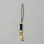 Alloy Mobile Straps, with Alloy Lobster Claw Clasps, Golden, 91mm(AJEW-WH0473-03G)