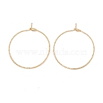 Ion Plating(IP) 316 Surgical Stainless Steel Hoop Earrings Findings, Wine Glass Charms Rings, Nickel Free, Golden, 25x21mm, Pin: 0.6mm(X-STAS-D183-02G-02)