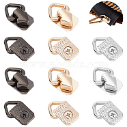 WADORN 12Pcs 3 Colors Alloy Triangle Ring Suspension Clasps, with Screws, for Bag Replacement Accessories, Arrow, Mixed Color, 2.25x1.45x0.8cm, Inner Diameter: 0.65x1cm, 4pcs/color(FIND-WR0007-49)