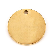 304 Stainless Steel Stamping Blank Tag Pendants, Flat Round, Golden, 16x1.5mm(STAS-L220-04-G)