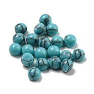 Dyed Handmade Synthetic Turquoise Cabochons, Half Round, 2.4x2mm(G-B070-19B)