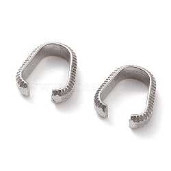 201 Stainless Steel Quick Link Connectors, Stainless Steel Color, 13x11.5x3mm, Inner Diameter: 10x8.5mm(STAS-Y003-08P)