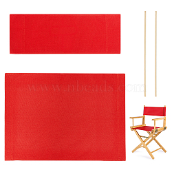 Canvas Cloth Chair Replacement Cover, with Wood Stick, Rectangle, Crimson, 550~570x165~387x0.8~1mm(AJEW-WH0258-963A-01)