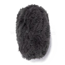 Polyester & Nylon Yarn, Imitation Fur Mink Wool, for DIY Knitting Soft Coat Scarf, Gray, 3.5~4.5mm(YCOR-C001-01W)