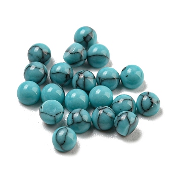 Dyed Handmade Synthetic Turquoise Cabochons, Half Round, 2.4x2mm