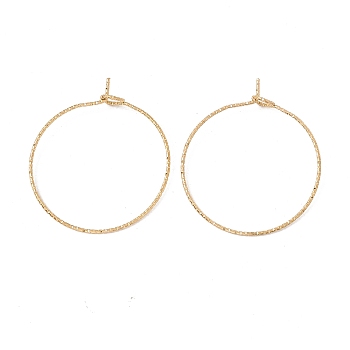 Ion Plating(IP) 316 Surgical Stainless Steel Hoop Earrings Findings, Wine Glass Charms Rings, Nickel Free, Golden, 25x21mm, Pin: 0.6mm