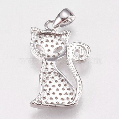 Pendentifs chaton en laiton micro pavé zircone cubique(ZIRC-E145-28P)-2