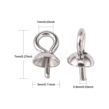 Stainless Steel Cup Pearl Peg Bails Pin Pendants(STAS-P149-01P)-2