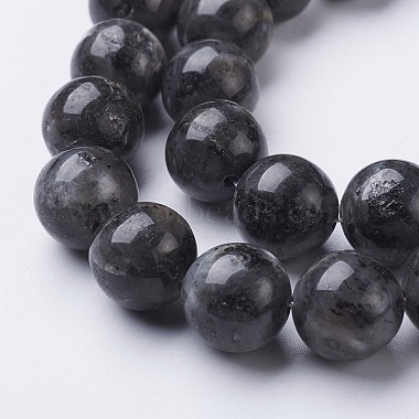 15.5 inch Natural Larvikite Beads Strands(GSR12mmC128)-2