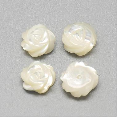 10mm Seashell Flower White Shell Cabochons