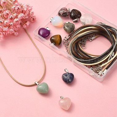 DIY Heart Necklace Making Kit(DIY-YW0007-23)-5