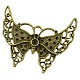 Tibetan Style Big Butterfly Pendant Rhinestone Settings(X-TIBEP-EA672YKG-AB-LF)-1