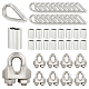 75Pcs 3 Style 304 Stainless Steel & Aluminum Wire Rope Cable Clip Clamp(FIND-GA0003-11)-1