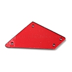Trapezoid Acrylic Mirror Sew on Rhinestones, Garments Accessories, Multi-Strand Links, Red, 17.5x38x1.3mm, Hole: 1.4mm(MACR-G065-04A-01)