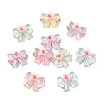 20Pcs Transparent Resin Cabochons, Bowknot with Flower, Mixed Color, 17x22.5x6.5mm(RESI-YW0005-61)